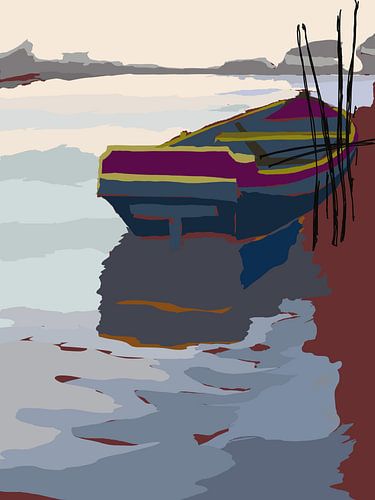 2015 art 9 vissersboot bij brug  Leeuwarden-Drachten