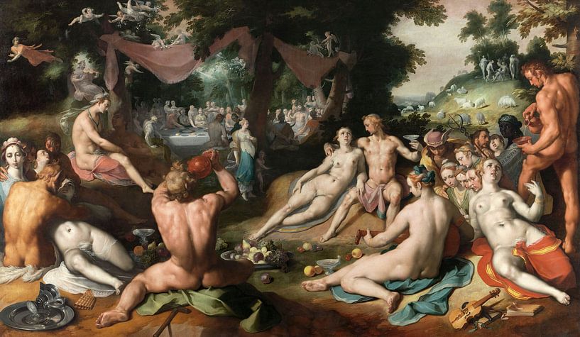 The Wedding of Peleus and Thetis, Cornelis Cornelisz. van Haarlem by Masterful Masters