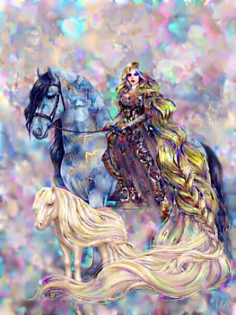 Golden Harmony on Horseback