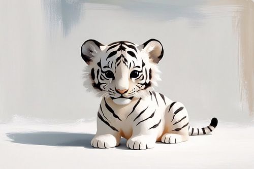 Digitale tijgerwelp illustratie