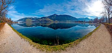 The Zellersee in autumn panorama by Christa Kramer