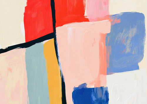 Colour Harmony – An abstract artwork featuring geometric shapes