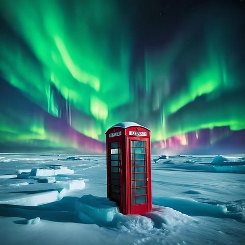 North Pole phone box