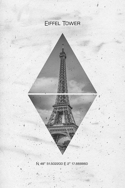 Koordinaten PARIS Eiffelturm von Melanie Viola