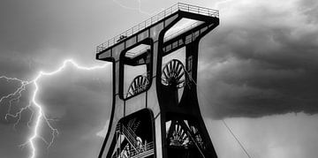 Colliery tower in storm by HGU Foto