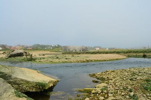 Mistige ochtend in Audresselle Frankrijk