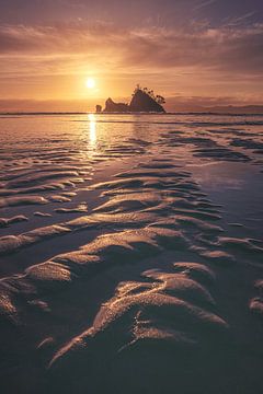 New Zealand Whangapoua Beach Sunrise by Jean Claude Castor