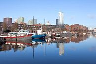 haventje in de stad Rotterdam van Martin Hulsman thumbnail