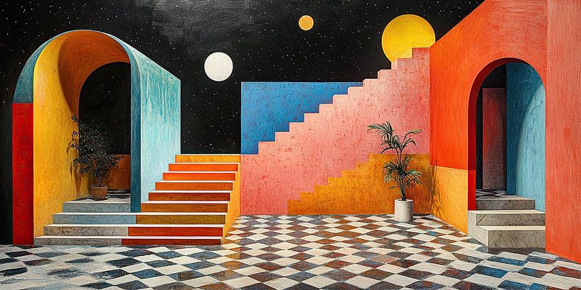 Surrealismus Innenarchitektur Architektur Design Geometrie von Niklas Maximilian