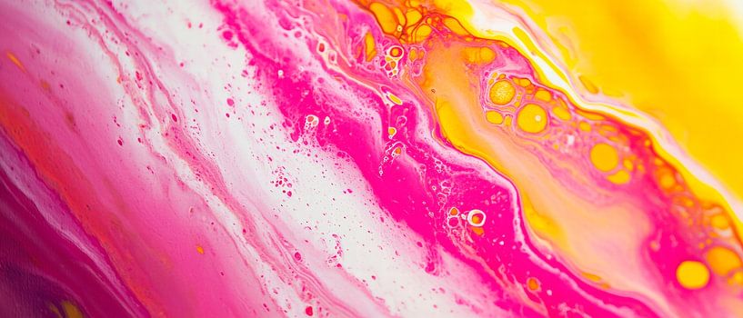 Colourful acrylic fusion - dynamic and modern by Poster Art Shop