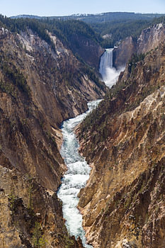 Wasserfall im Yellowstone-Nationalpark, Wyoming