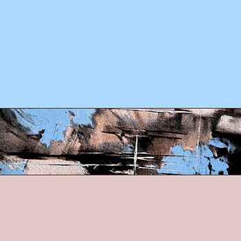 Abstrakte Farbfelder / pastell wild braun