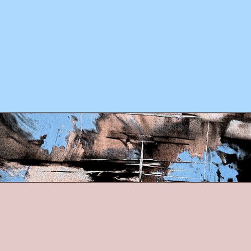 Abstracte kleurvelden / pastel wild bruin