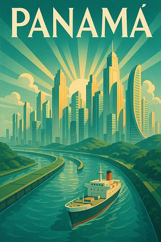 Panamá Art Deco Skyline - Ville lumière et passage du canal