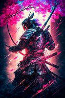 Lame de Sakura et flamme