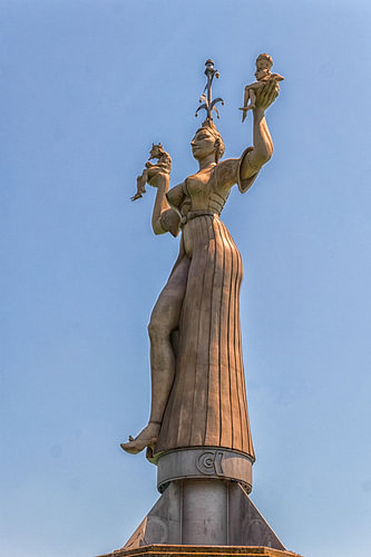 Imperia standbeeld  in Konstanz, Duitsland