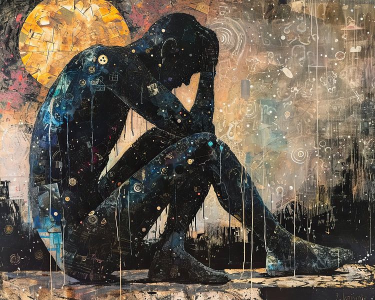 Reflexion Goldene Kreise von Kunst Laune