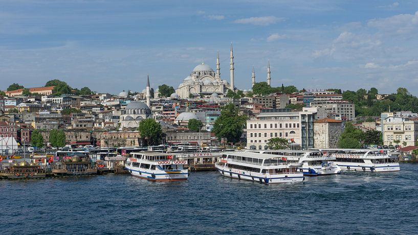 Istanboel, gezien vanaf de Bosporus van Niels Maljaars