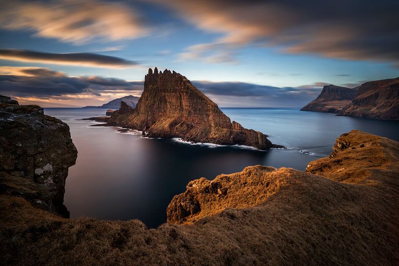 Tindholmur island sunset by Wojciech Kruczynski