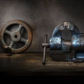 Modern still life of an old vise by Silvia Thiel