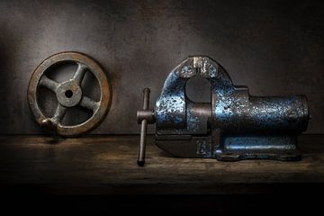 Modern still life of an old vise by Silvia Thiel