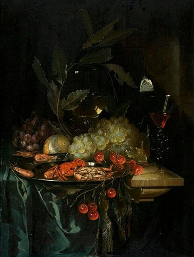 Stilleven met rivierkreeft, Pieter de Ring