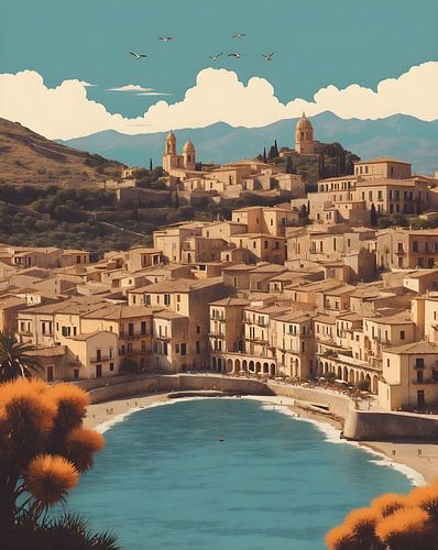 Chuchotements siciliens au bord de la mer sur Kurator_Things