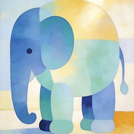 Sanfte Elefantengeometrie von Mellow Art