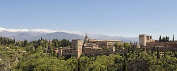 panorama van het Alhambra in Granada