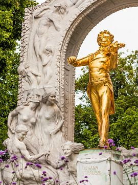 Johann Strauss Monument in Wenen van Werner Dieterich