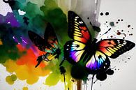 Een kleurenzee in de lucht: een oogverblindende vlinder betovert met zijn diversiteit van ButterflyPix thumbnail