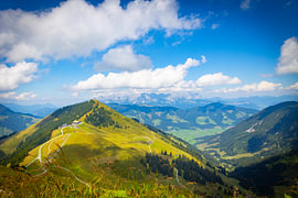 View of the Choralpe and the Wilder Kaiser