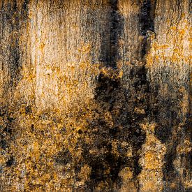 Abstract schilderij van roestige scheepswand van Marianne van der Zee