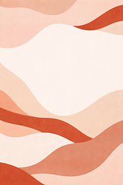Minimalistische Golven in Zacht Terracotta von Dante S
