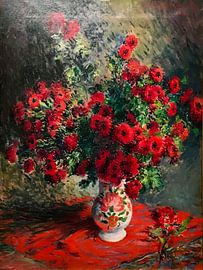 Claude Monet - Rote Chrysanthemen (1897) von Timeless Artworks