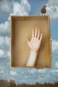 Magische Hand mit einem Vogel, Magritte