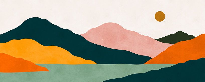 Aquarell Landschaft 4 von Vitor Costa