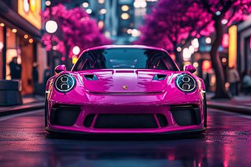 Roze Porsche 911 GT3 van PixelPrestige