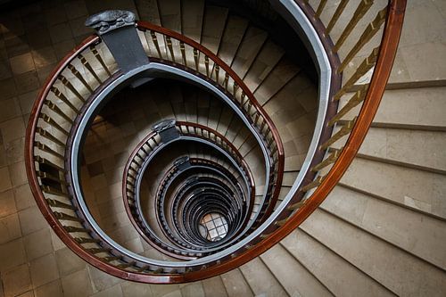 Spiral staircase in the Meßberg Hof