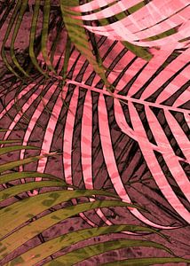 TROPICAL POPPY PINK LEAVES-3