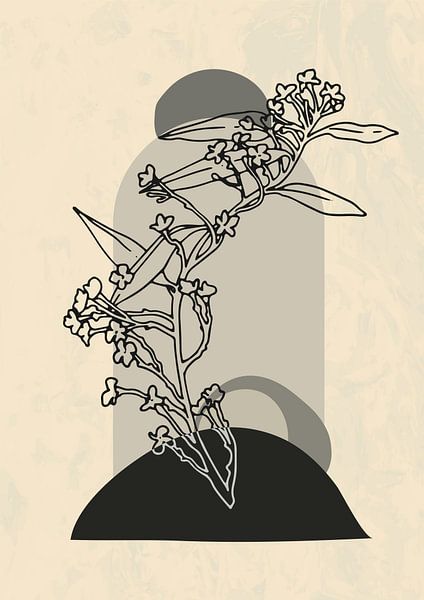 Abstrakte Blume 5 von NKTN 