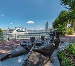 De Roeiers van beeldhouwer Yair Aschkenasy, Rotterdam, Zuid-Holland, Nederland van Rene van der Meer thumbnail