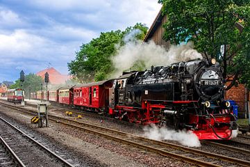 Steam train in the Harz in Wernigerode