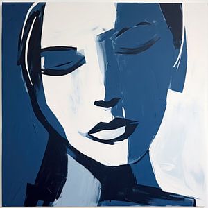 Porträt Nr. 113154 (blau) von ARTEO Gemälde