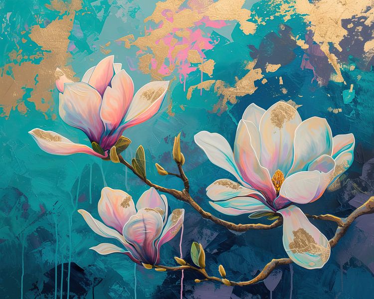 Neon Flower Painting by Art Whims