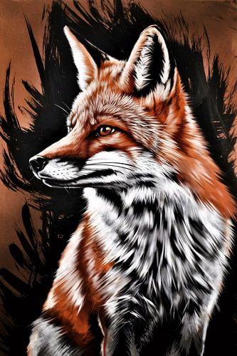 Portrait dynamique d'un renard