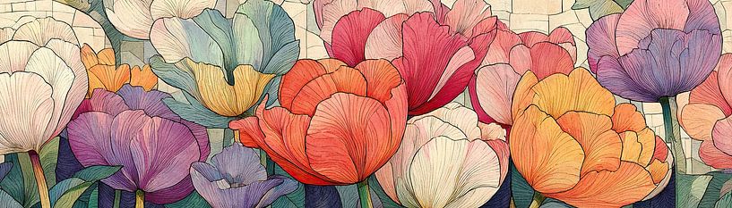 Tulips Blooming | Tulips in Various Colours by Flower Studio