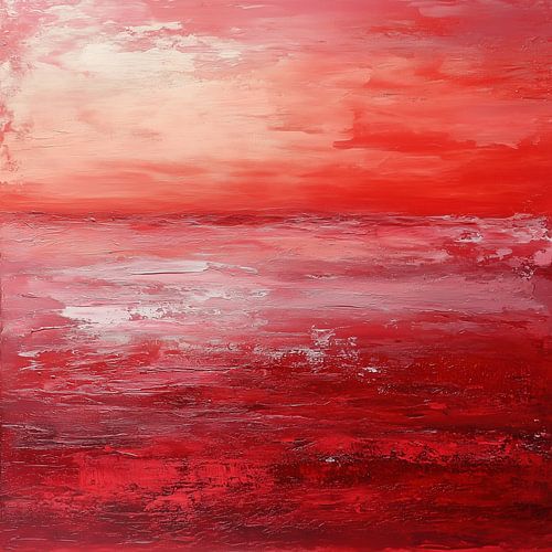 Zee van rode wijn abstract