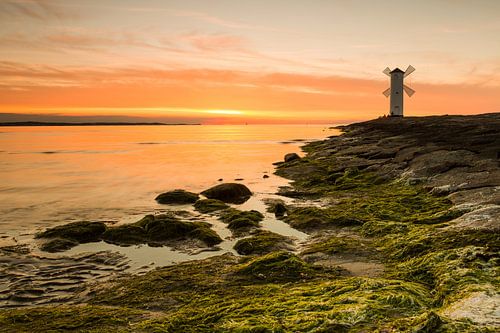 Mill beacon (Usedom) in the sunset