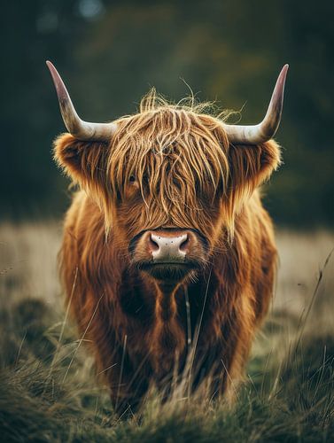 Scottish Highlander in the Grasslands